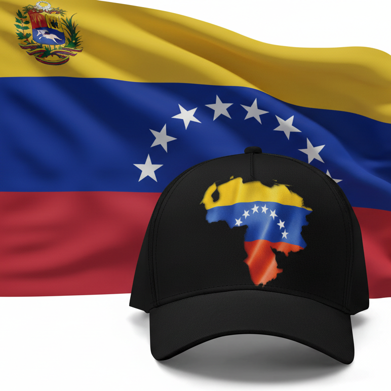 Venezuela Libre 2026 Map Baseball Cap - Black Edition