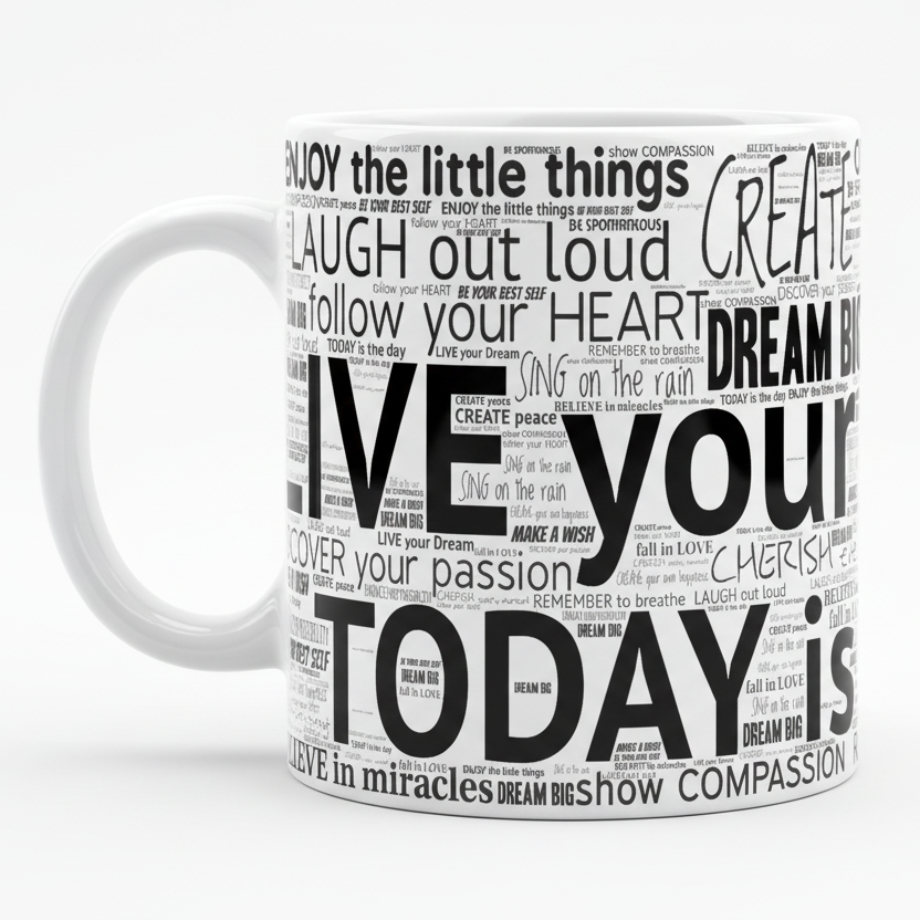 Inspirational Typography Mug - Motivational Quotes Coffee Mug 11oz