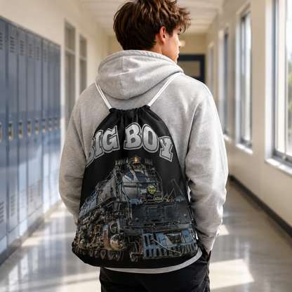 Big Boy 4014 Drawstring Bag | Train Gym Bag & Railroad Fan Gift