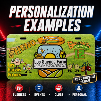 Custom License Plate with UV Print | Personalized Aluminum Car Plate