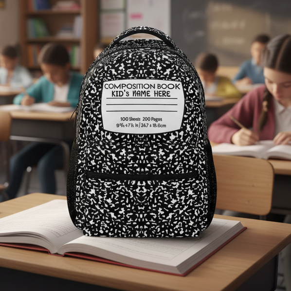 Mochila personalizada para cuaderno de composición