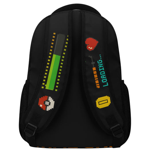 Level Up Gamer Backpack – Pixel Art School Bag  | Video Game Backpack for Kids