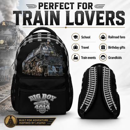Big Boy 4014 Steam Locomotive Backpack | Personalized Train School Bag
