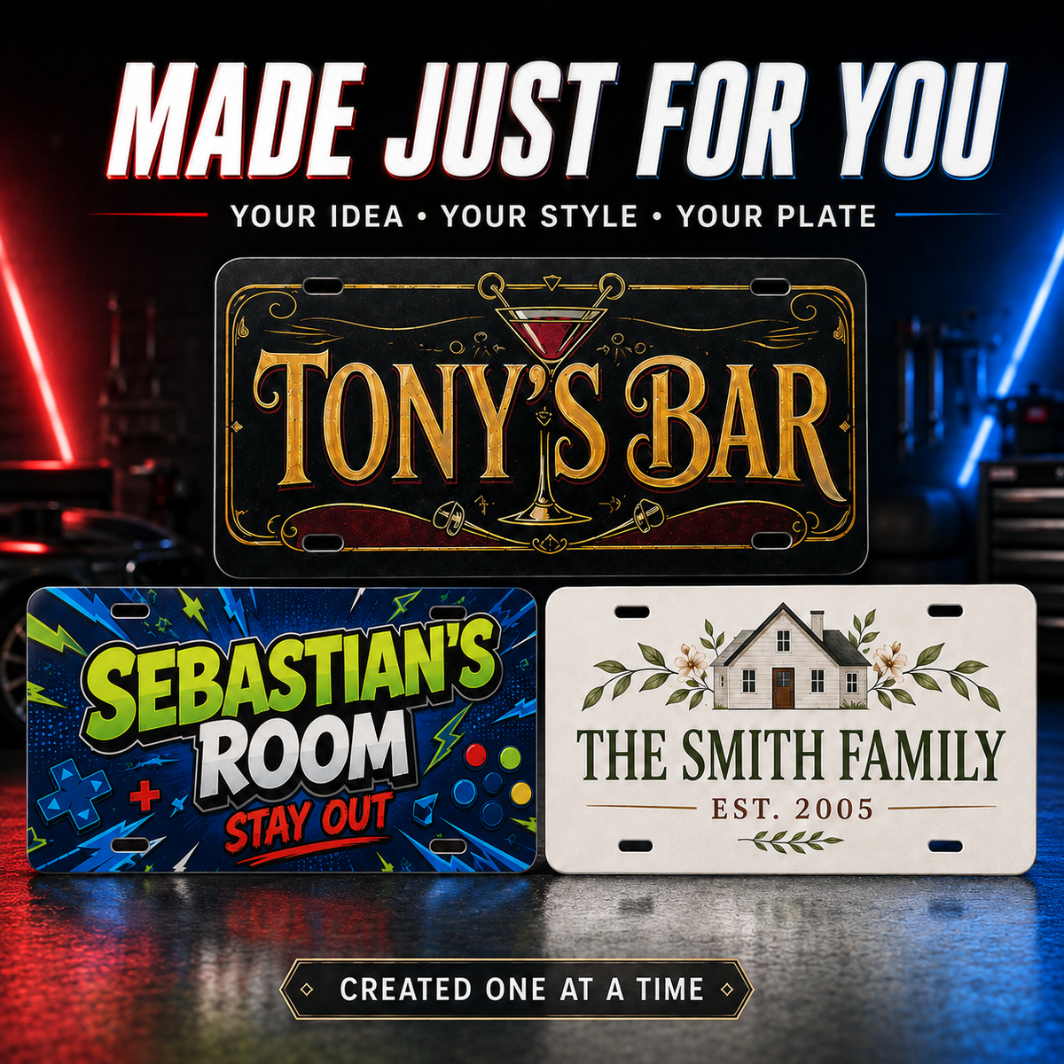 Custom License Plate with UV Print | Personalized Aluminum Car Plate
