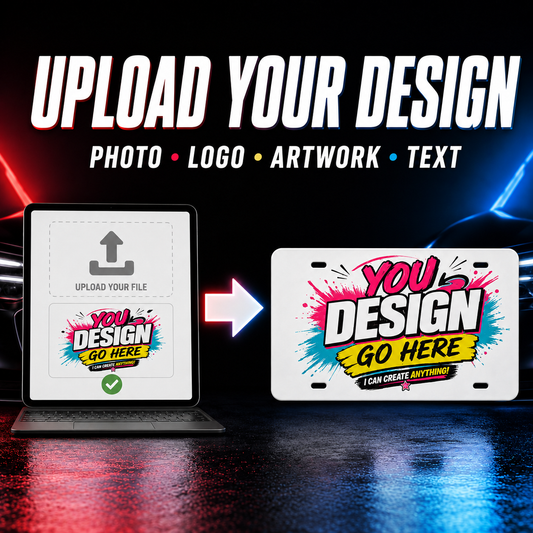 Custom License Plate with UV Print | Personalized Aluminum Car Plate