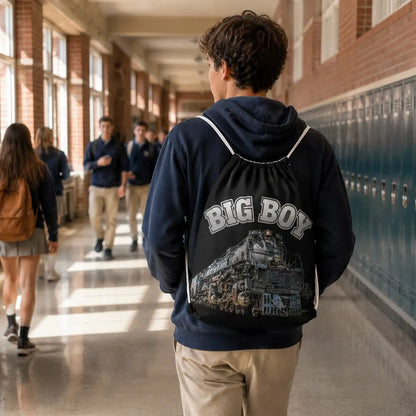 Big Boy 4014 Drawstring Bag | Train Gym Bag & Railroad Fan Gift
