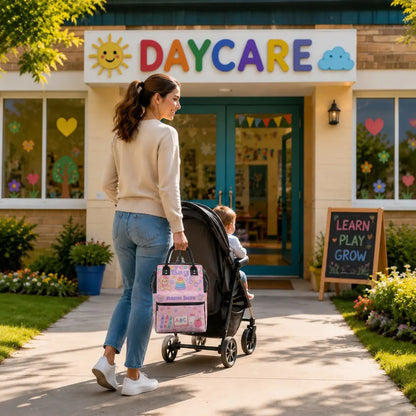 Personalized Daycare Bag for Girls | Cute Toddler Backpack with Name