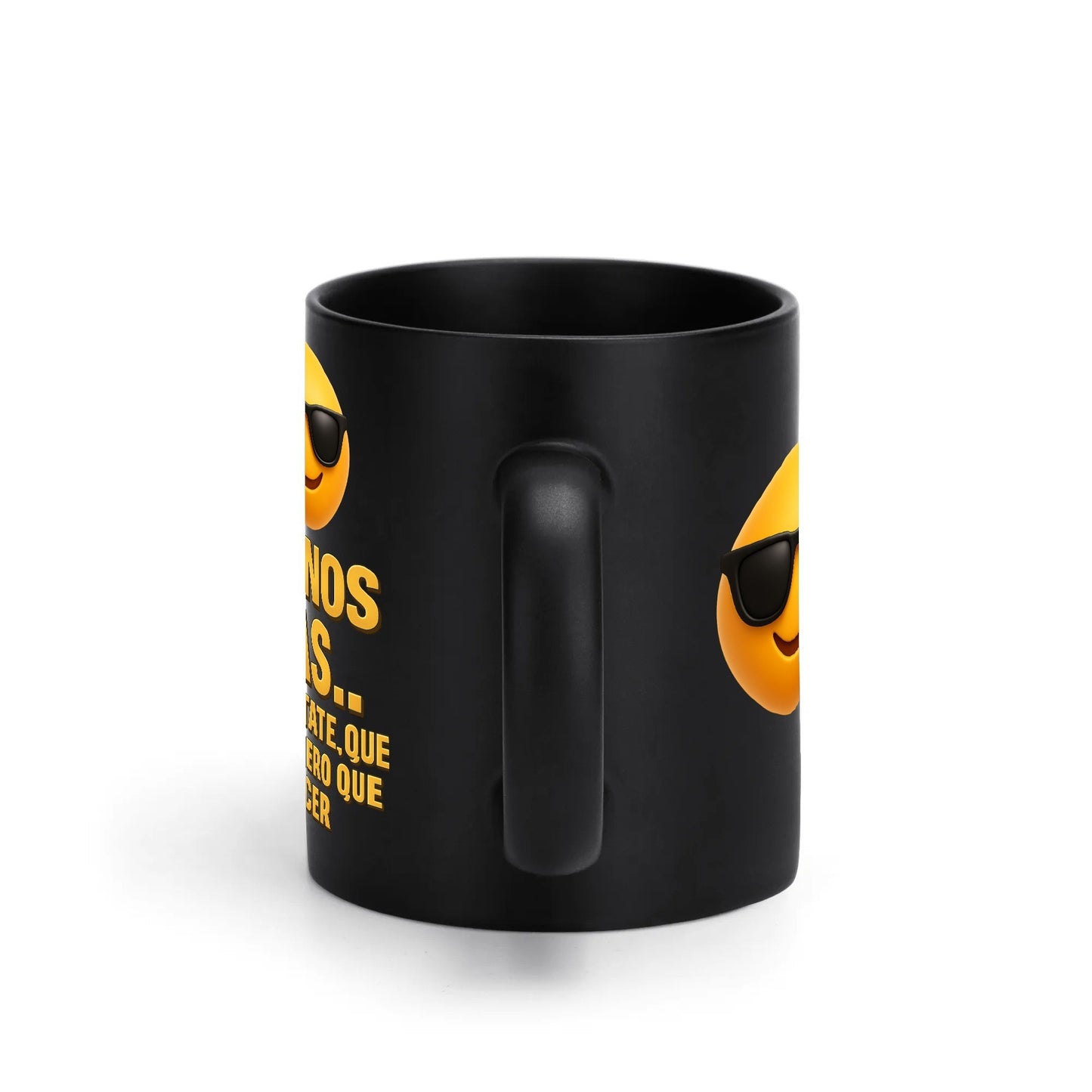 Taza de café negra “Buenos Días – Levántate Que Hay Dinero Que Hacer”