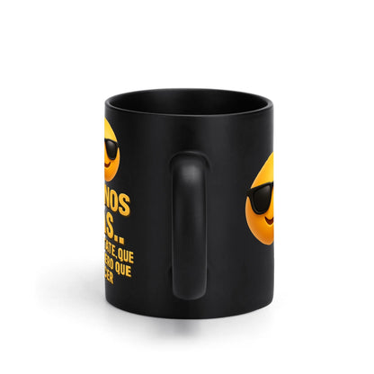 Taza de café negra “Buenos Días – Levántate Que Hay Dinero Que Hacer”