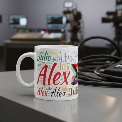 Personalized Pride Mug 11oz - Custom Name with Progress Pride Flag