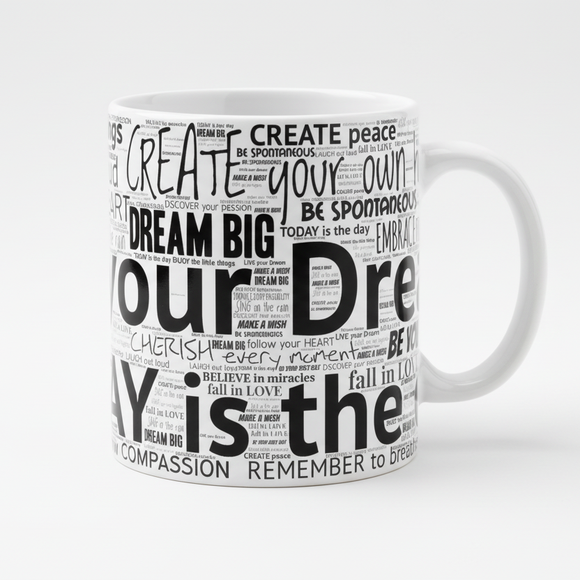 Inspirational Typography Mug - Motivational Quotes Coffee Mug 11oz