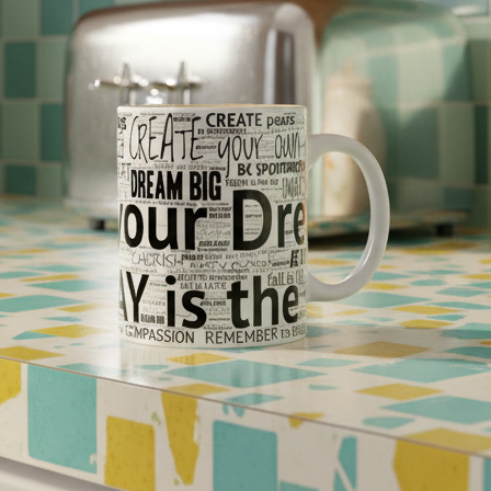 Inspirational Typography Mug - Motivational Quotes Coffee Mug 11oz