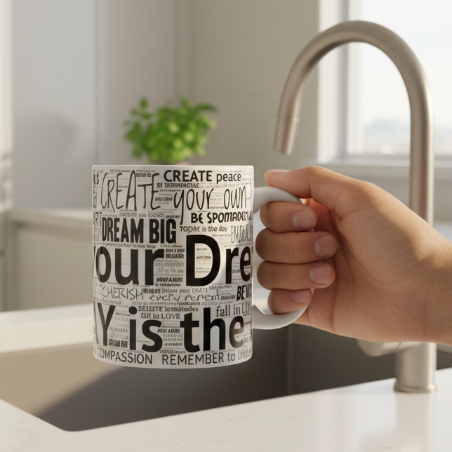 Inspirational Typography Mug - Motivational Quotes Coffee Mug 11oz