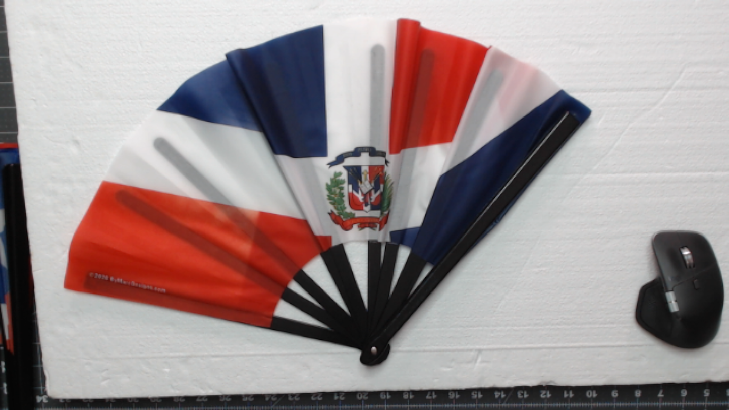 Dominican Republic Flag Hand Fan