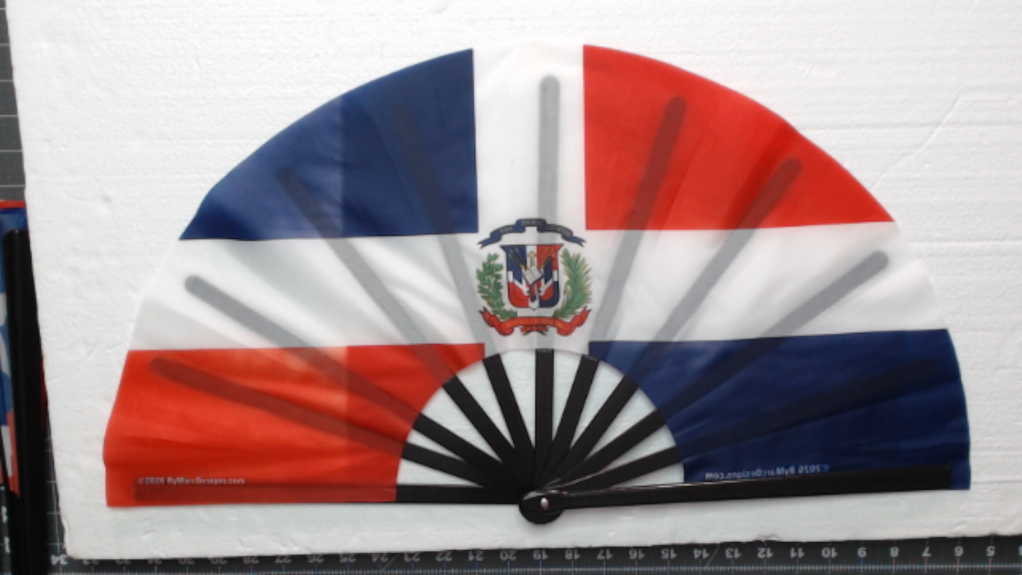 Dominican Republic Flag Hand Fan