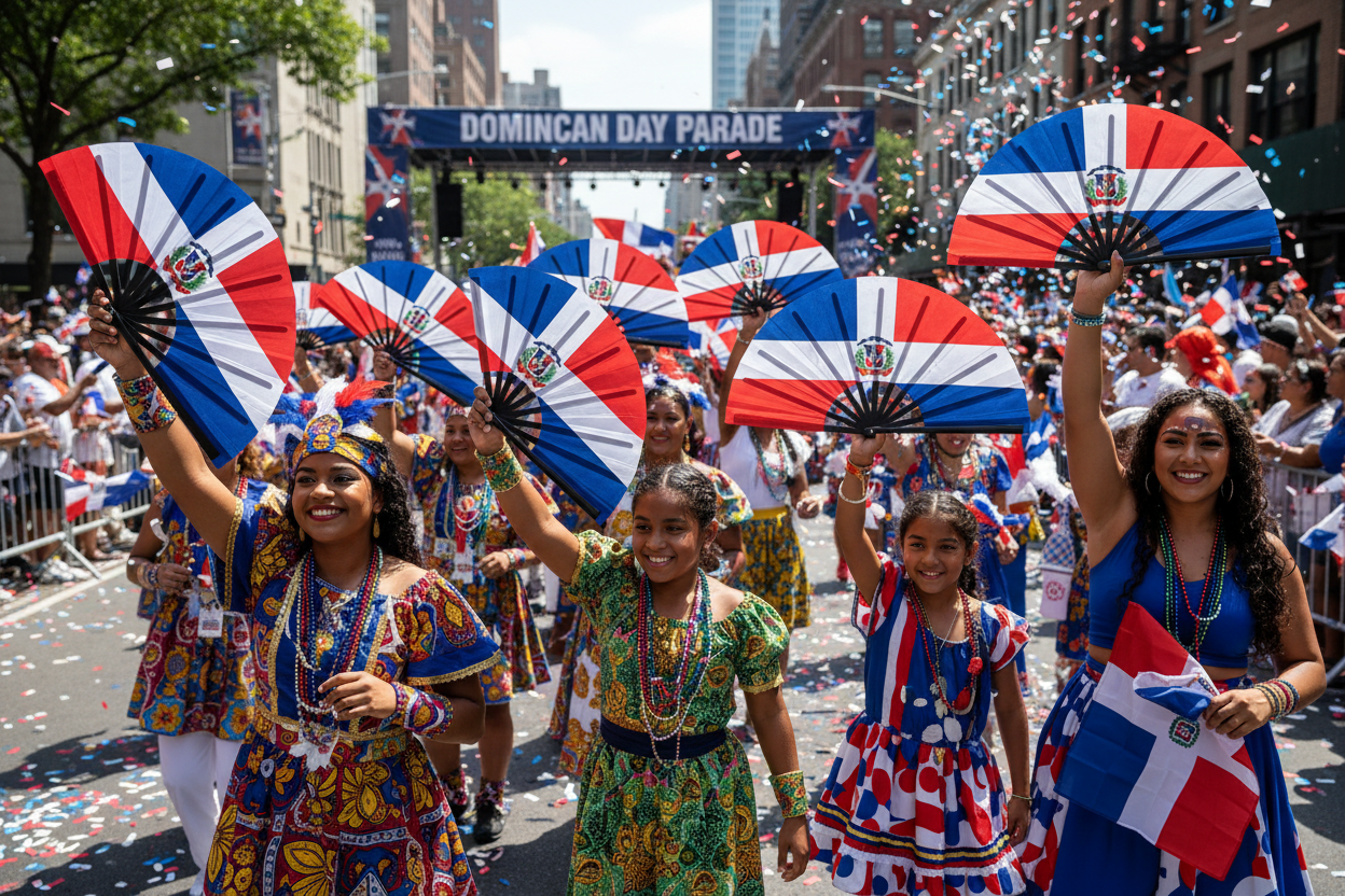 Dominican Republic Flag Hand Fan