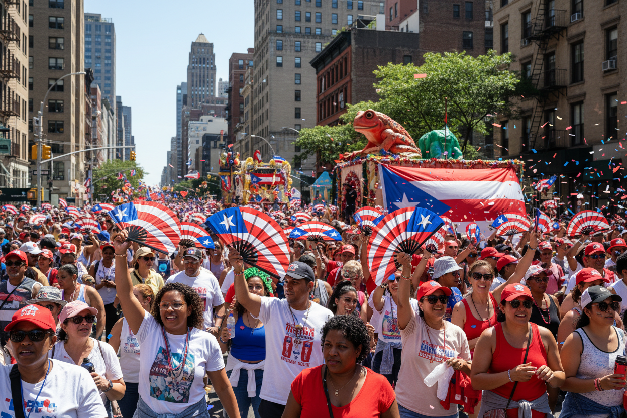 Puerto Rico Flag Large Hand Fan – Boricua Pride Clack Fan
