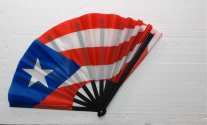 Puerto Rico Flag Large Hand Fan – Boricua Pride Clack Fan