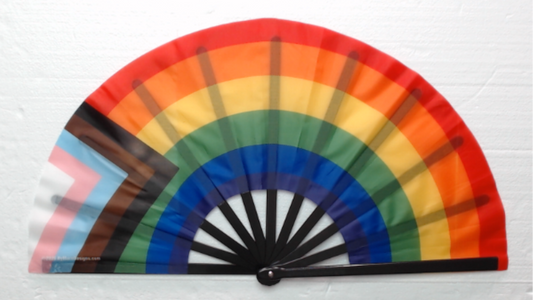 Progress Pride Flag Hand Fan