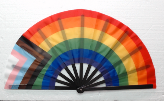 Progress Pride Flag Hand Fan