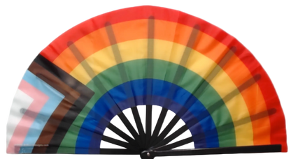 Progress Pride Flag Hand Fan