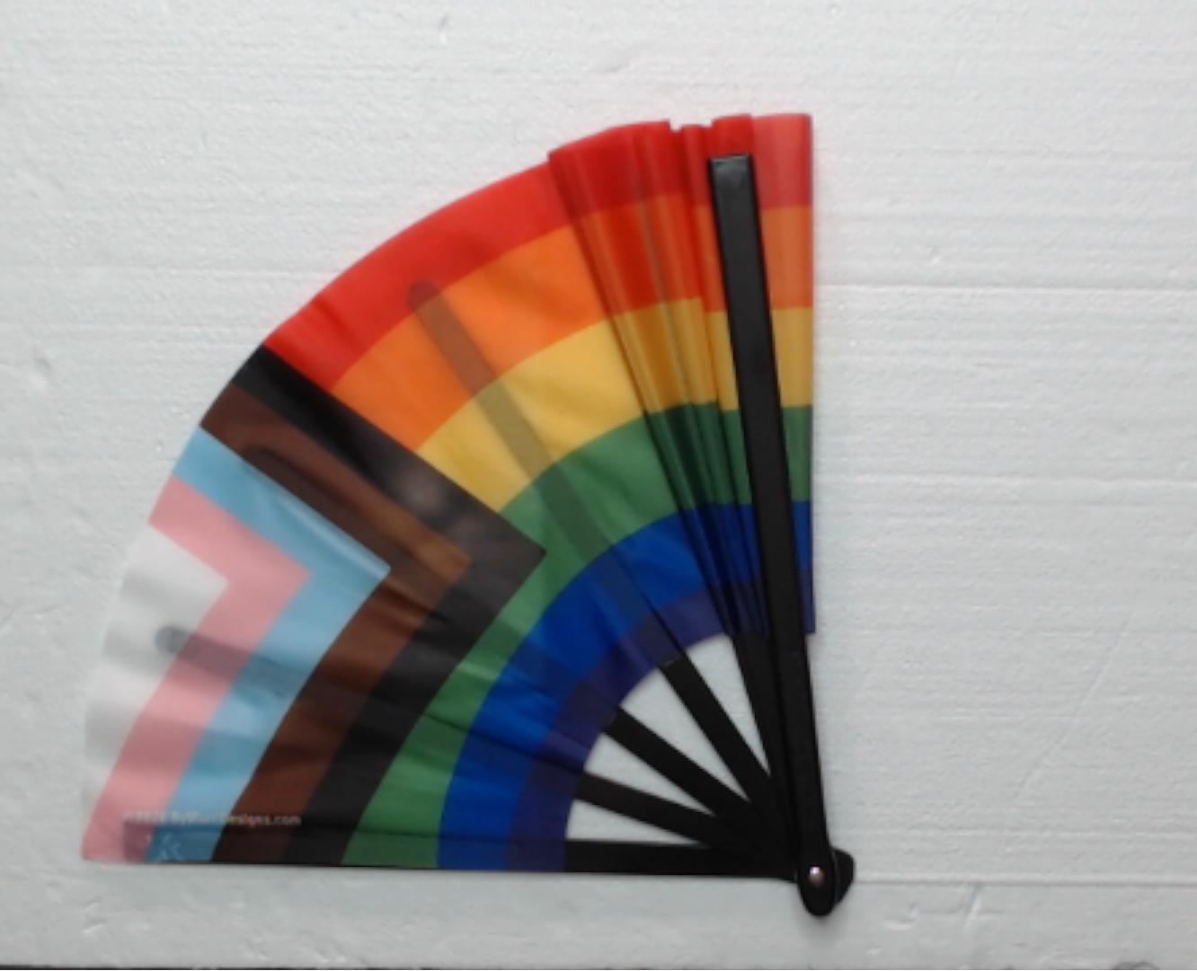 Progress Pride Flag Hand Fan
