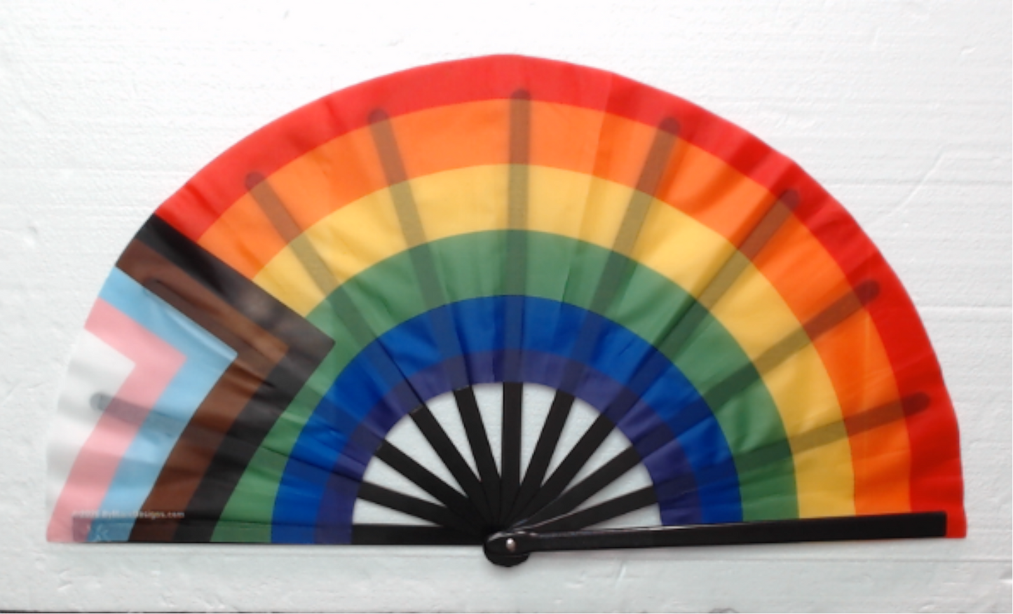 Progress Pride Flag Hand Fan