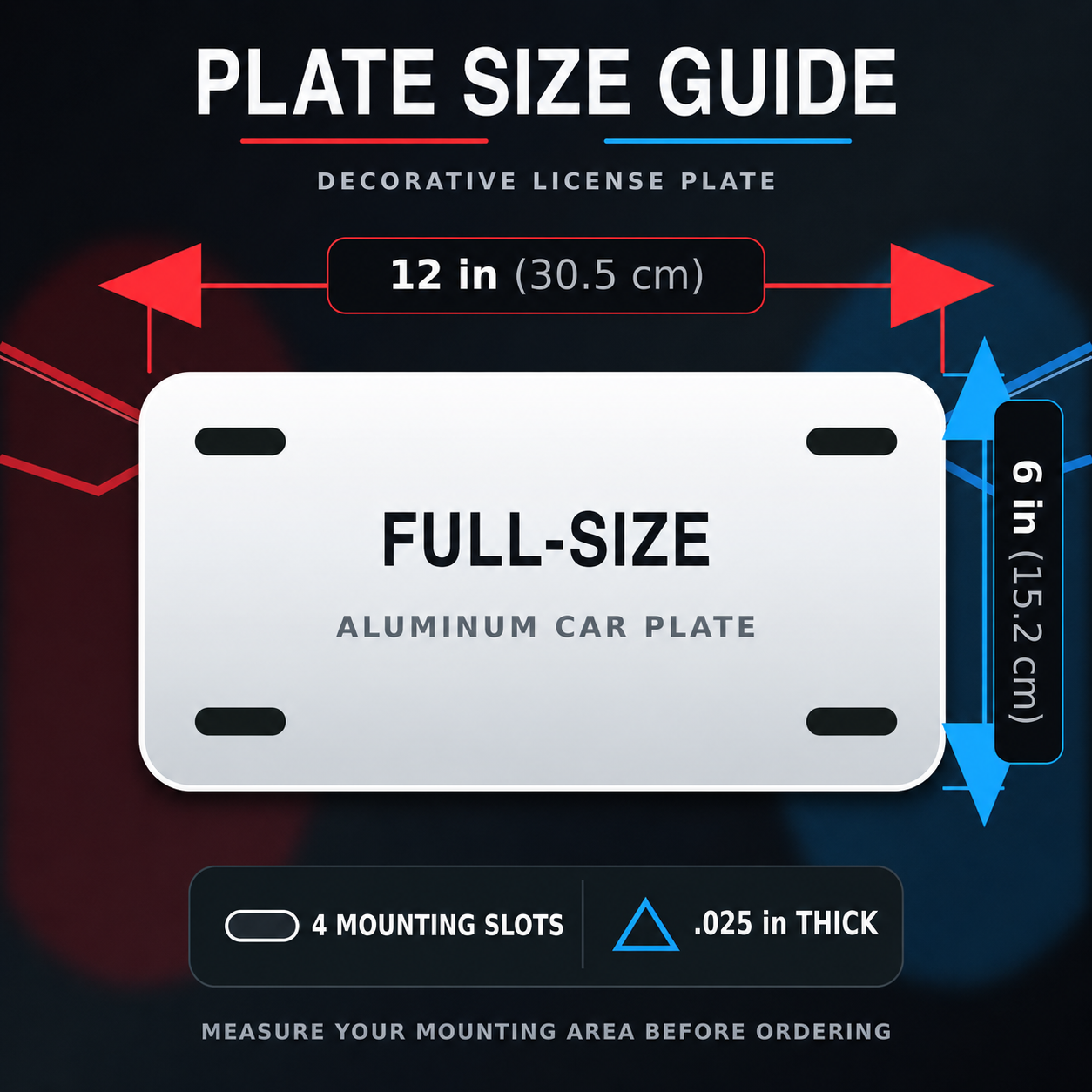 Custom License Plate with UV Print | Personalized Aluminum Car Plate