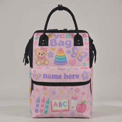 Personalized Daycare Bag for Girls | Cute Toddler Backpack with Name