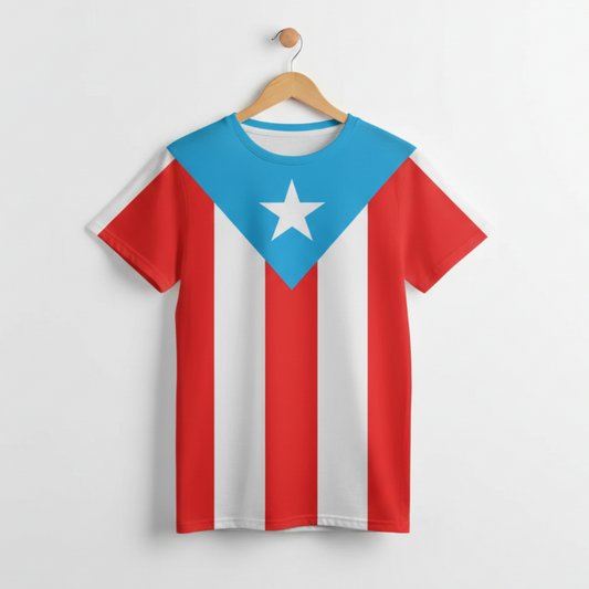 filename-puerto-rico-flag-t-shirt-on-hook